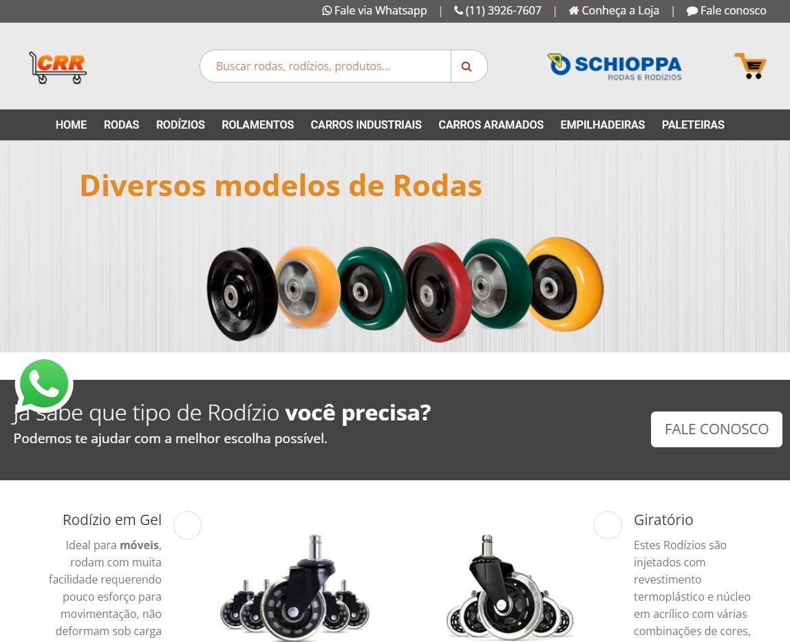 Logo da CRR RODÍZIOS & CARRINHOS