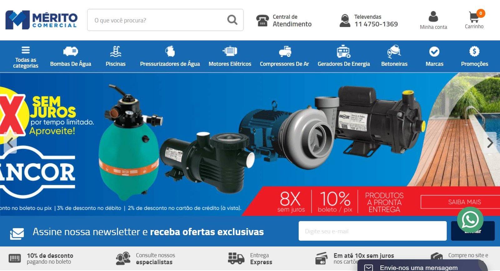 Logo da loja MERITO COMERCIAL no Brás